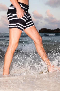 5" Swim Trunks (Black Cream Stripe)(5 Swim Trunks Black Cream Stripe) 5 5" Swim Trunks (Black Cream Stripe)(5 Swim Trunks Black Cream Stripe) -Same Los Angeles 00048thepolf scaled