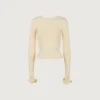 Ruffle Hem Sweater (Cream)(Ruffle Hem Sweater Cream)