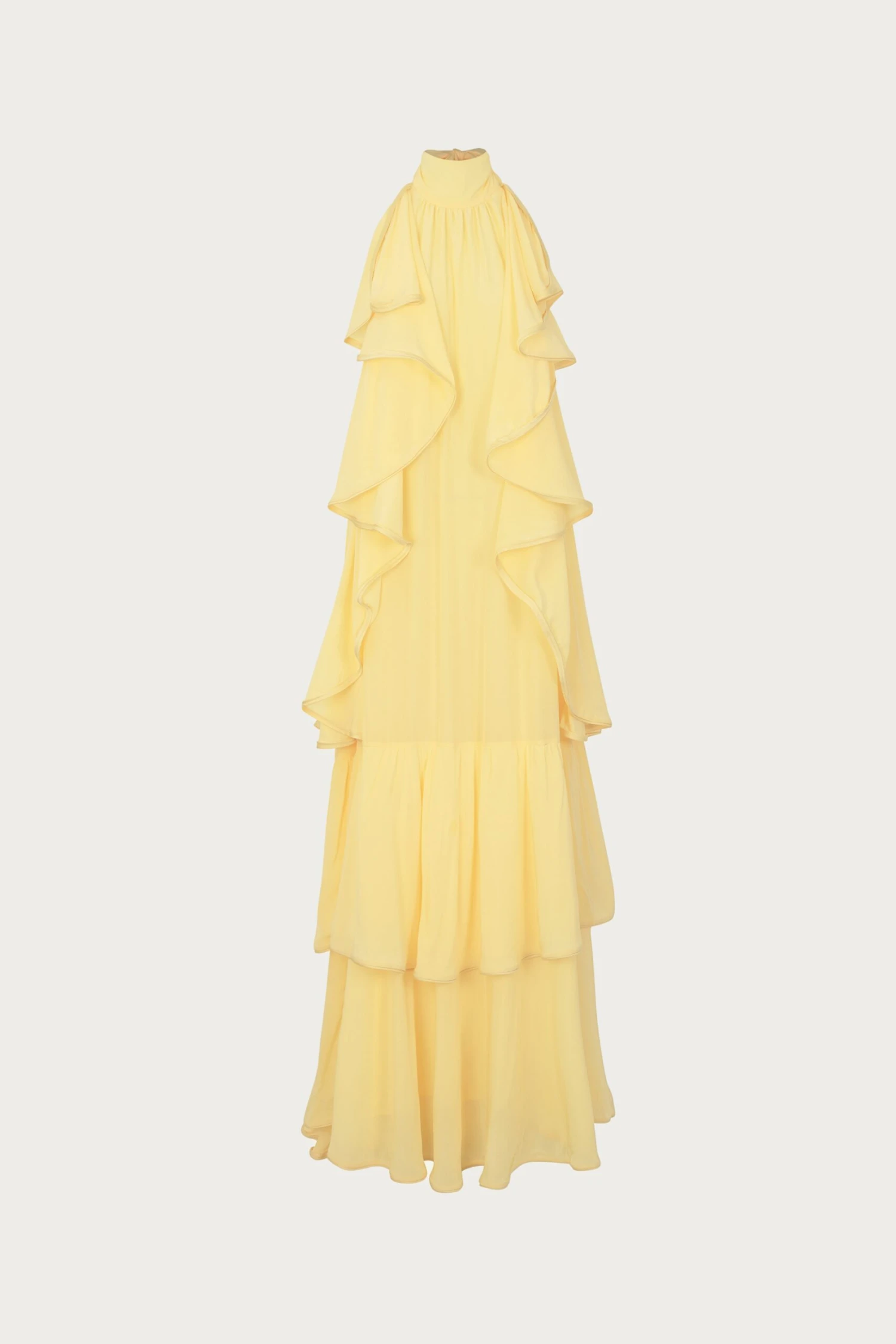 Layered Chiffon Gown (Butter Yellow)(Layered Chiffon Gown Butter Yellow) 1 Layered Chiffon Gown (Butter Yellow)(Layered Chiffon Gown Butter Yellow)