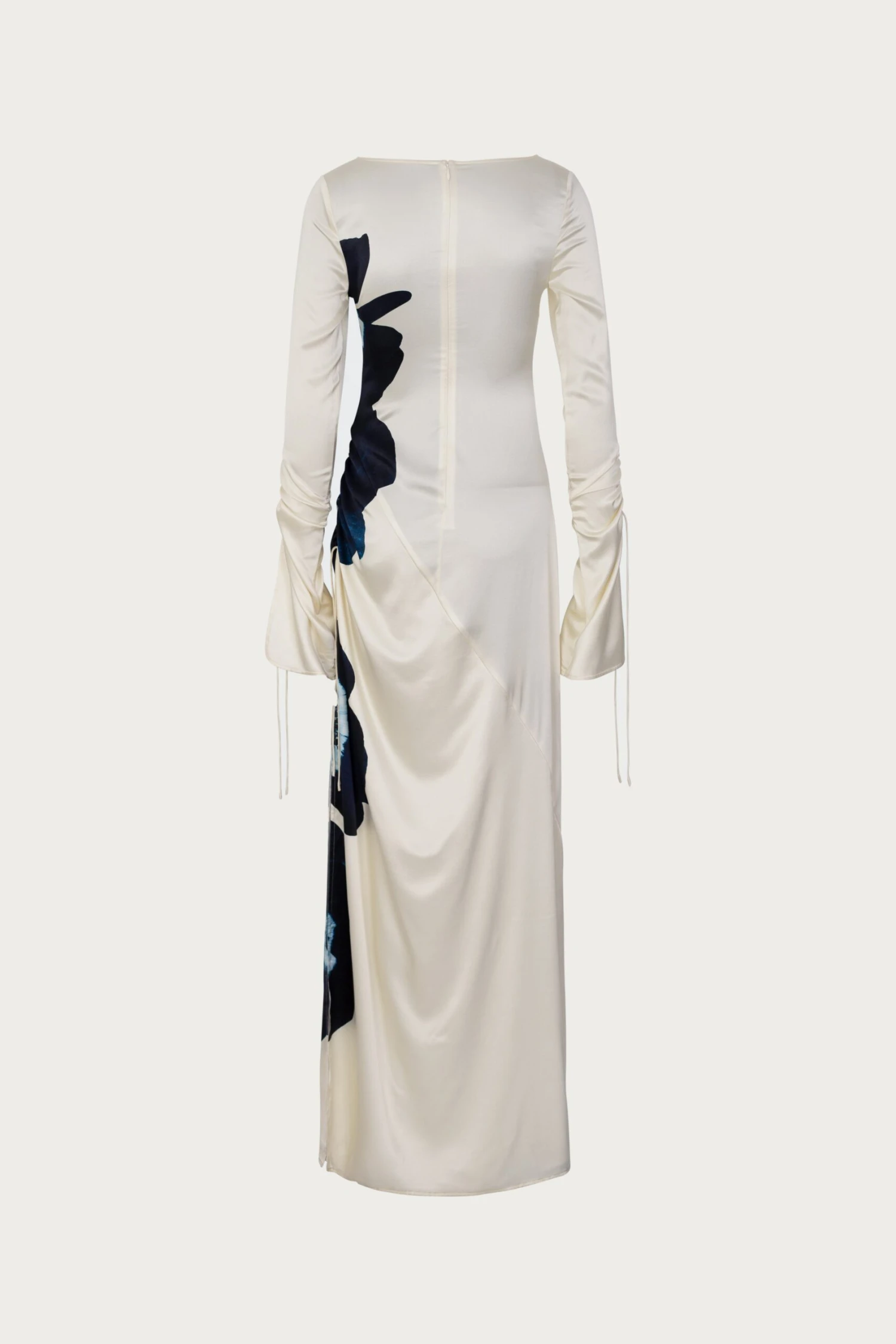 Silk Floral Gown (Cream/Navy)(Silk Floral Gown Cream Navy) 6 Silk Floral Gown (Cream/Navy)(Silk Floral Gown Cream Navy) - Image 6
