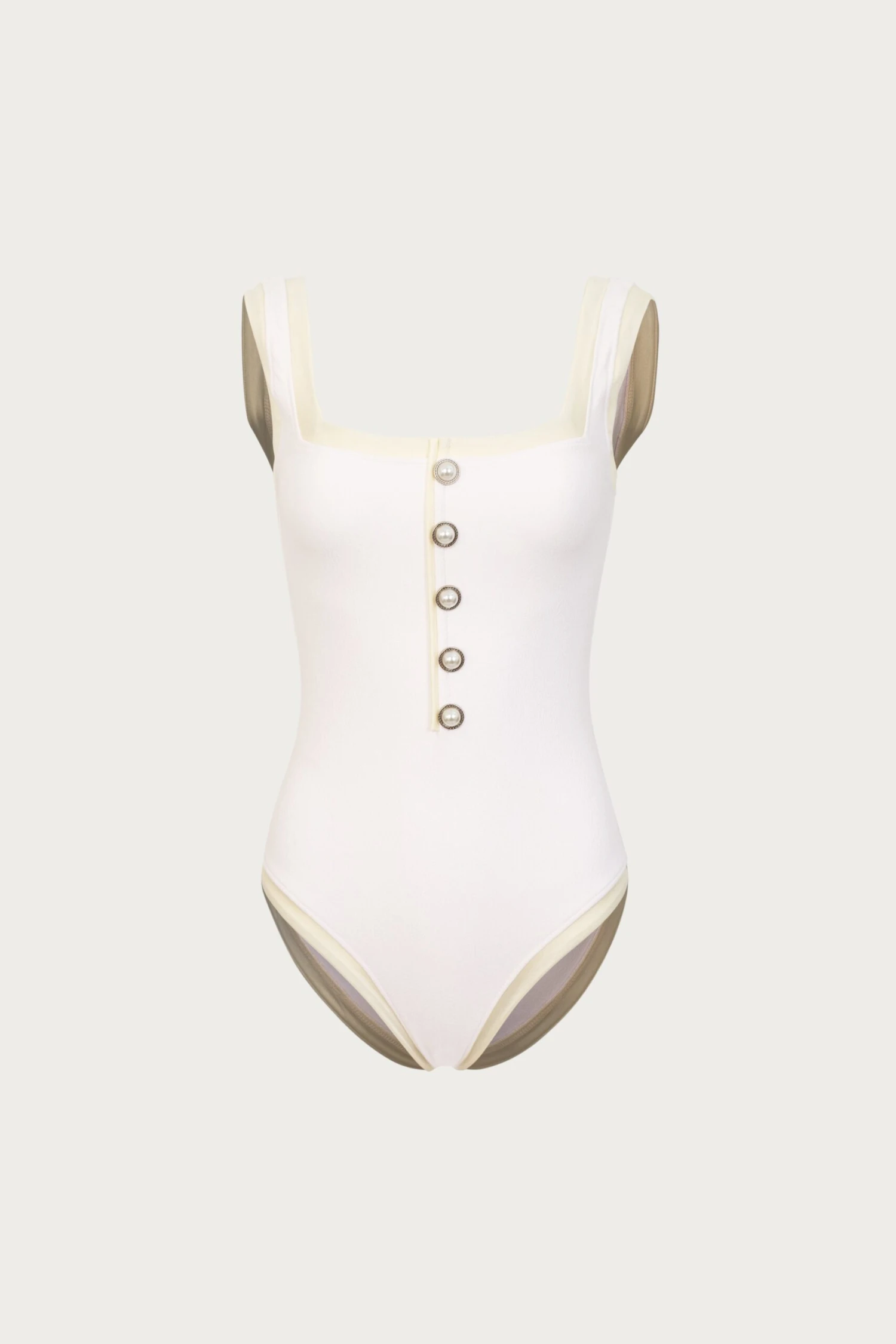 The Grace Tank One Piece (Faux Suede White/Cream)(The Grace Tank One Piece Faux Suede White Cream) 1 The Grace Tank One Piece (Faux Suede White/Cream)(The Grace Tank One Piece Faux Suede White Cream)