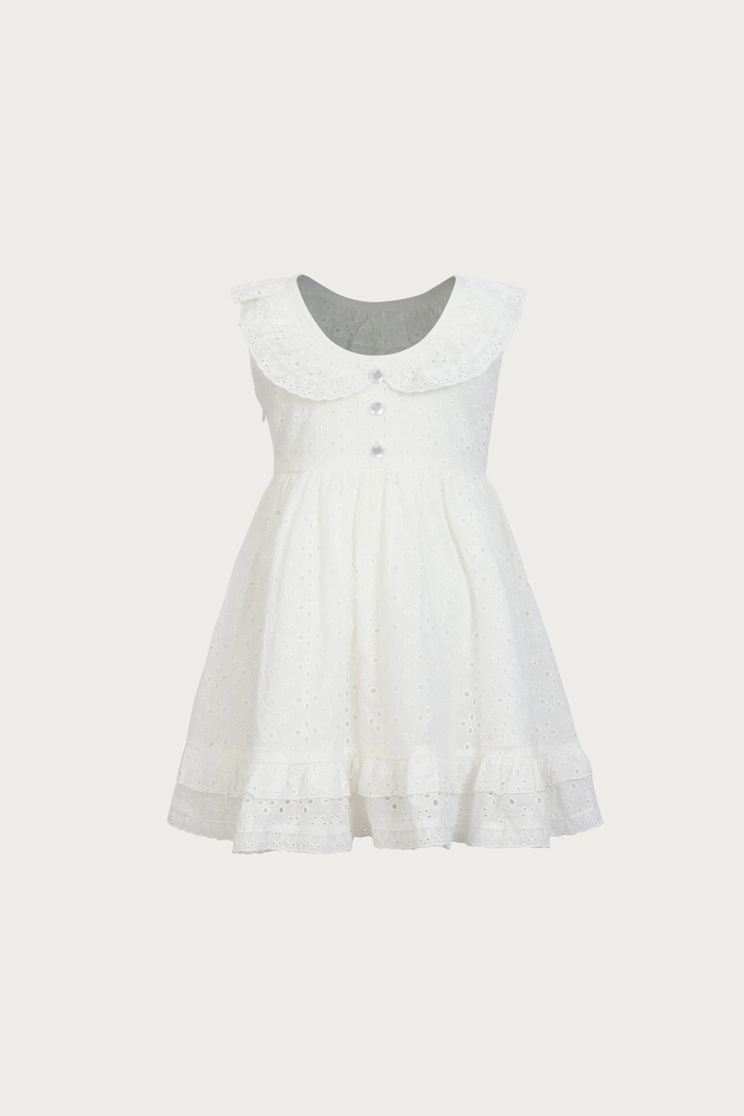 Eyelet Dress (white)(Eyelet Dress White Eyelet) 4 Eyelet Dress (white)(Eyelet Dress White Eyelet) - Image 4