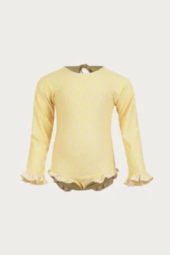 Ruffle Rashguard One Piece (yellow Daisy)(Ruffle Rashguard One Piece Yellow Daisy)