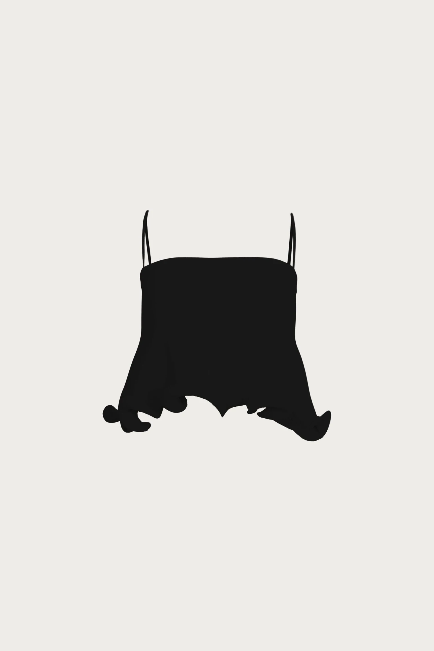 Ruffle Hem Crop Top (Black)(Ruffle Hem Crop Top Black) 1 Ruffle Hem Crop Top (Black)(Ruffle Hem Crop Top Black)