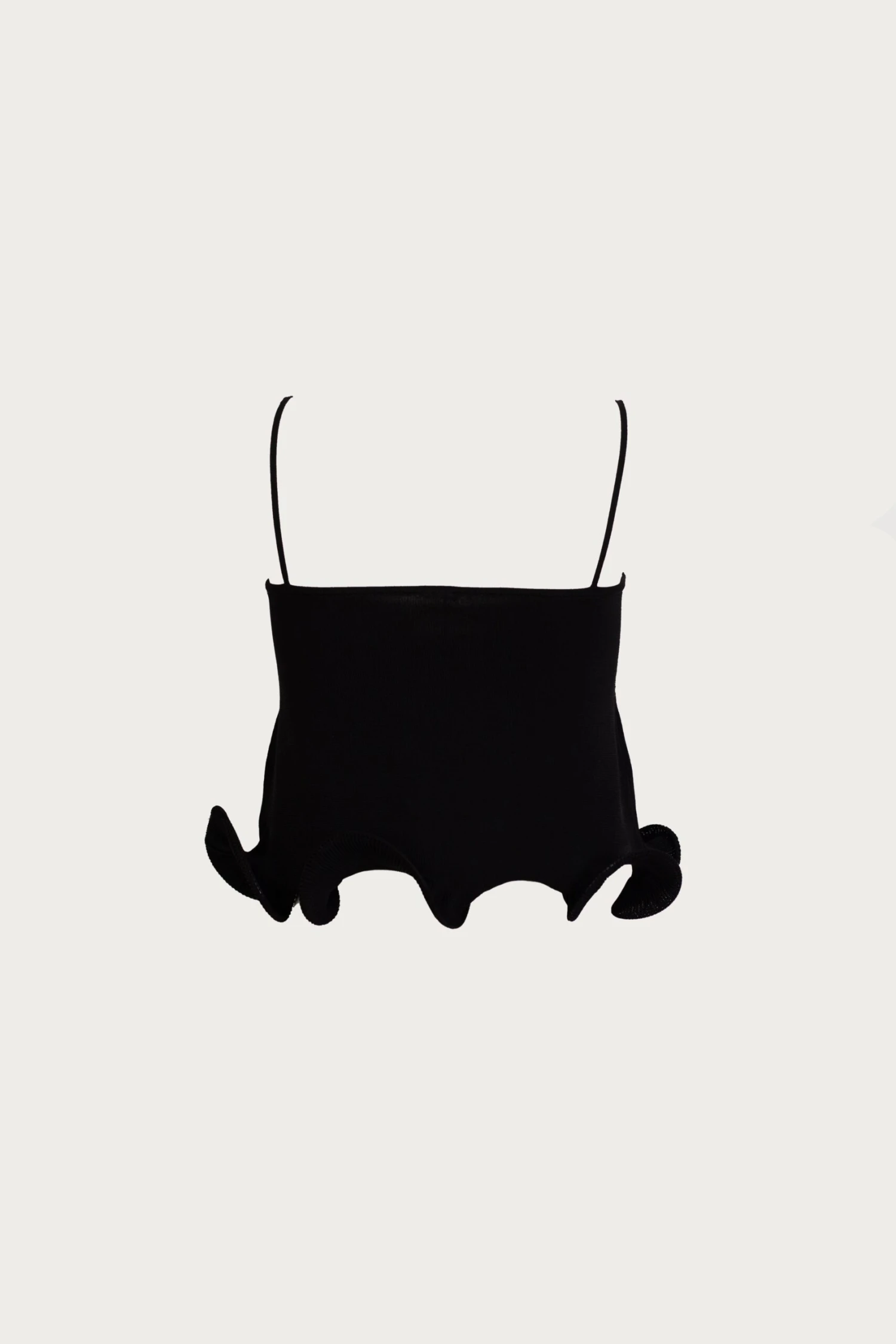 Ruffle Hem Crop Top (Black)(Ruffle Hem Crop Top Black) 4 Ruffle Hem Crop Top (Black)(Ruffle Hem Crop Top Black) - Image 4