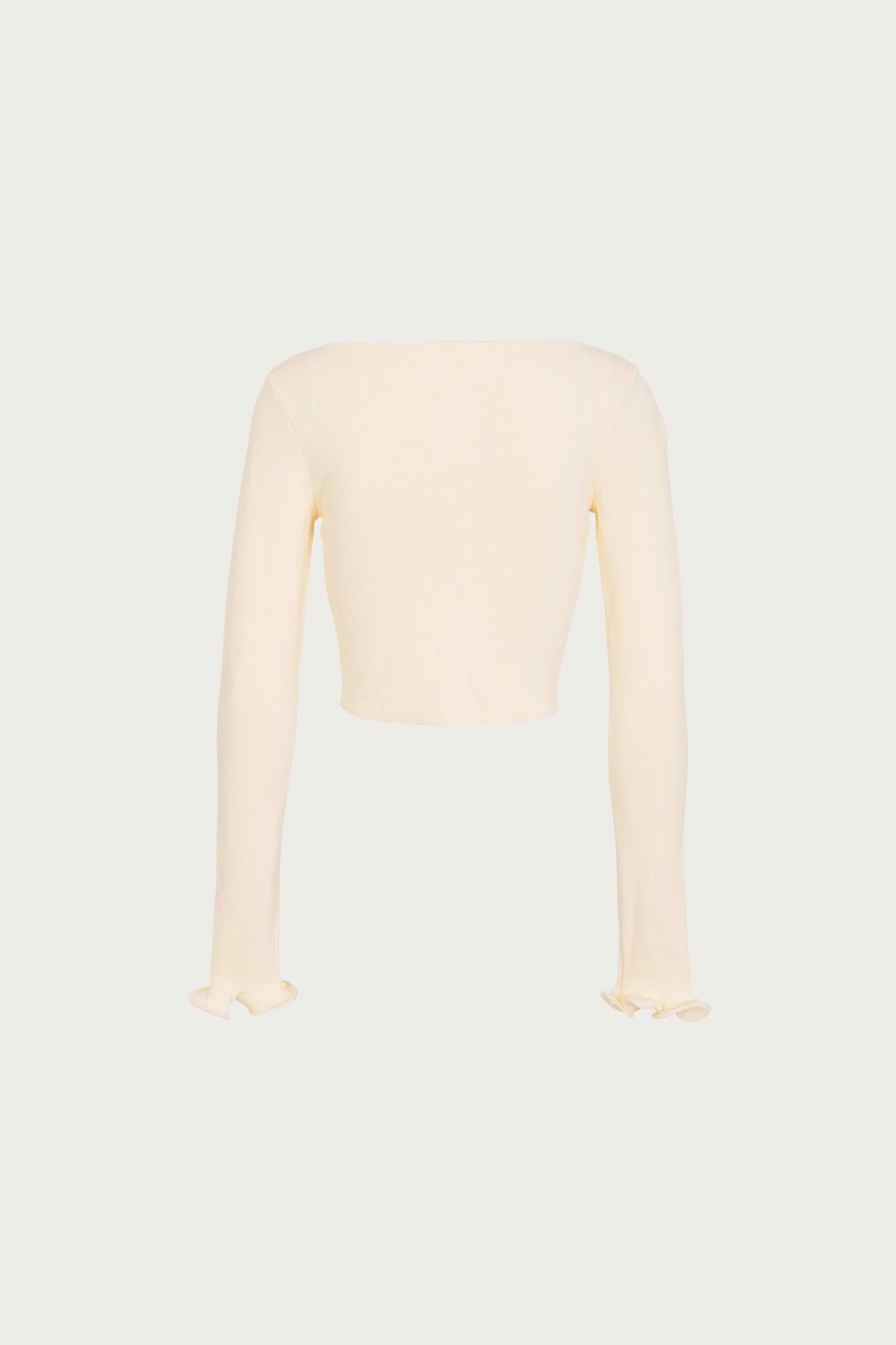 Ruffle Hem Top (Cream)(Ruffle Hem Top Cream) 2 Ruffle Hem Top (Cream)(Ruffle Hem Top Cream) - Image 2