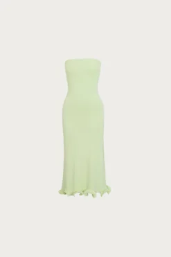 Ruffle Hem Strapless Dress (Mint)(Ruffle Hem Strapless Dress Mint)