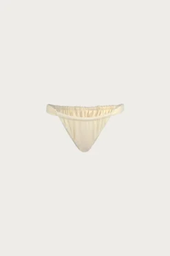Ruched Bottom (Faux Suede Cream)(Ruched Bottom Faux Suede Cream)
