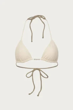 Beaded Triangle Top (Faux Suede Cream)(Beaded Triangle Top Faux Suede Cream)