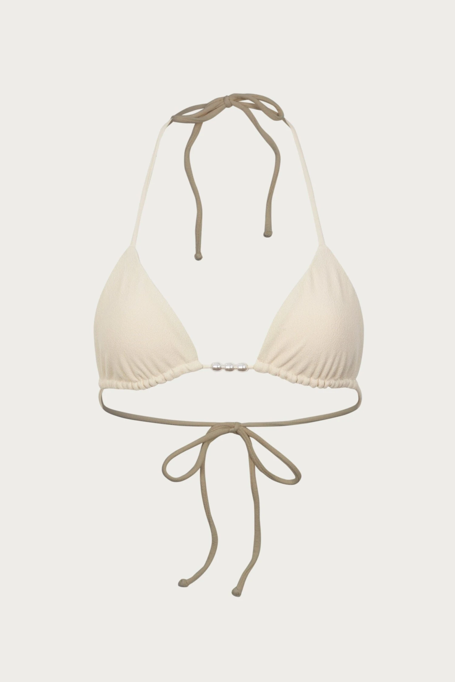 Beaded Triangle Top (Faux Suede Cream)(Beaded Triangle Top Faux Suede Cream) 1 Beaded Triangle Top (Faux Suede Cream)(Beaded Triangle Top Faux Suede Cream)