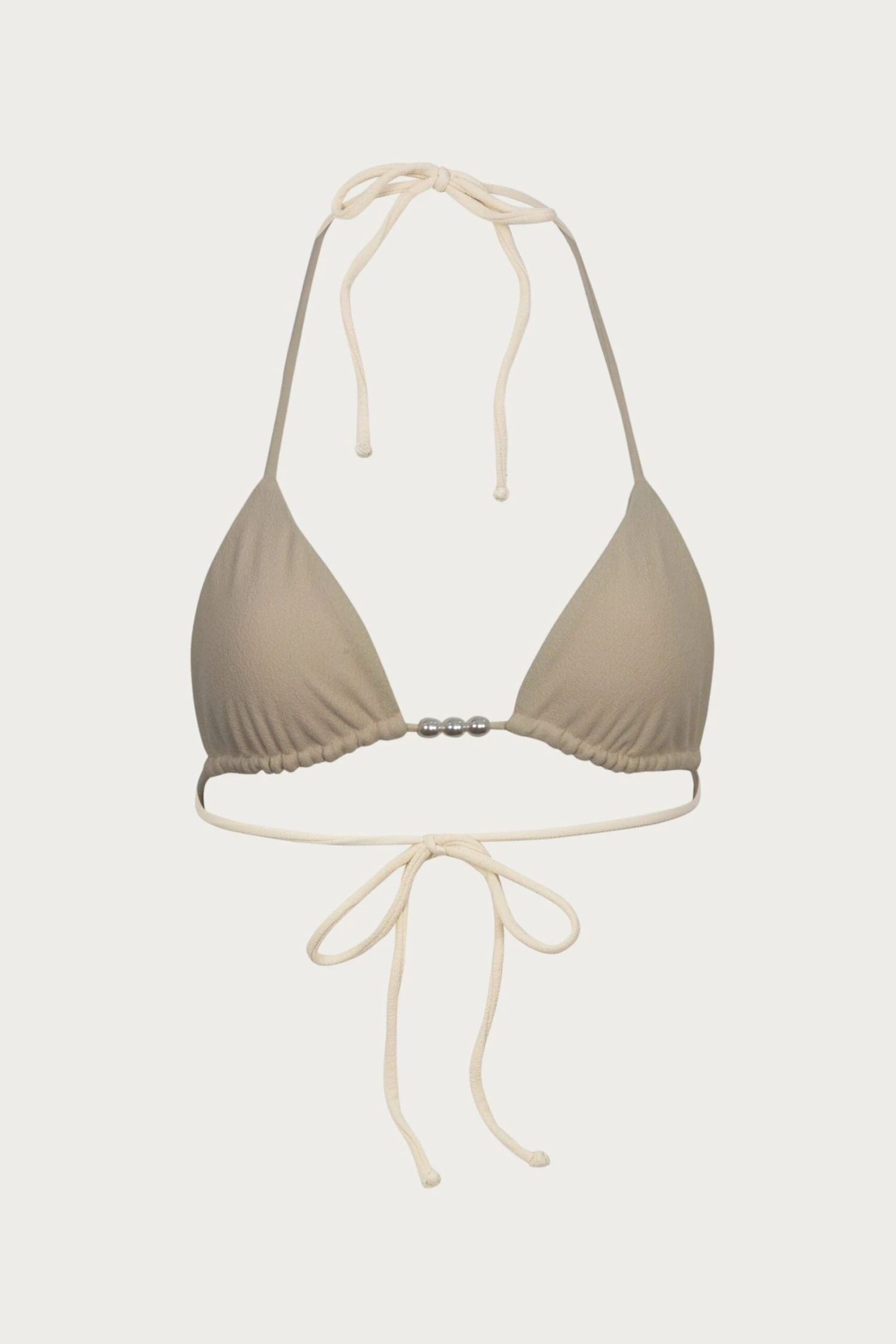 Beaded Triangle Top (Faux Suede Cream)(Beaded Triangle Top Faux Suede Cream) 3 Beaded Triangle Top (Faux Suede Cream)(Beaded Triangle Top Faux Suede Cream) - Image 3