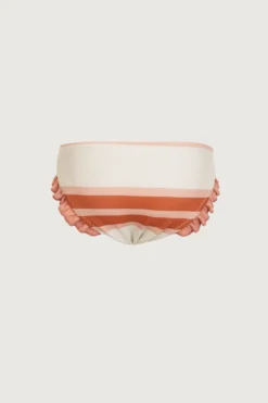 Ruffle Brief Bottom (cream Camel Blush Stripe/blush)(Mini Me Bottom Cream Camel Blush Stripe Ribbed Blush) -Same Los Angeles 24.03.17 7990 14
