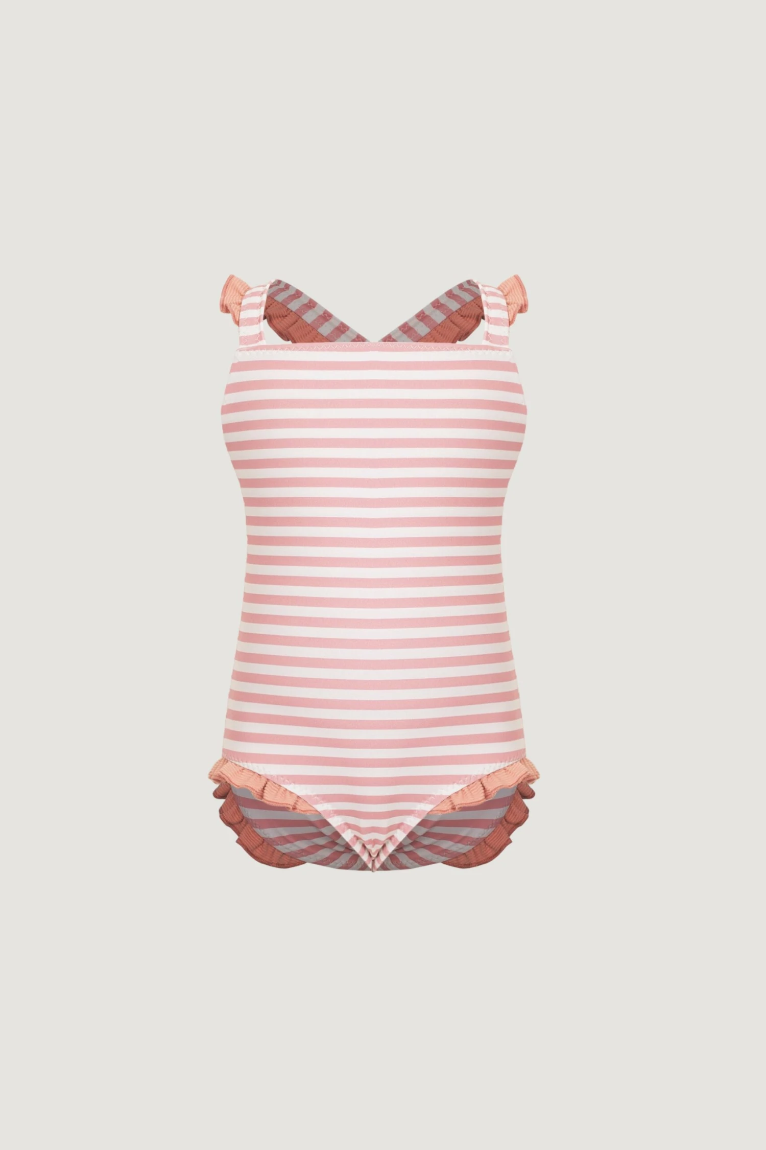 Ruffle One Piece (blush Stripe/blush)(Ruffle One Piece Blush Stripe Blush) 1 Ruffle One Piece (blush Stripe/blush)(Ruffle One Piece Blush Stripe Blush)