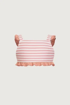Ruffle Bandeau Top (blush Stripe/blush)(Ruffle Bandeau Top Blush Stripe Blush)