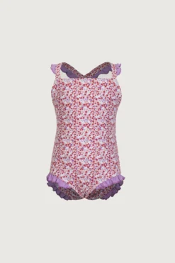 Ruffle One Piece (mini Floral/purple)(Ruffle One Piece Mini Floral Purple)