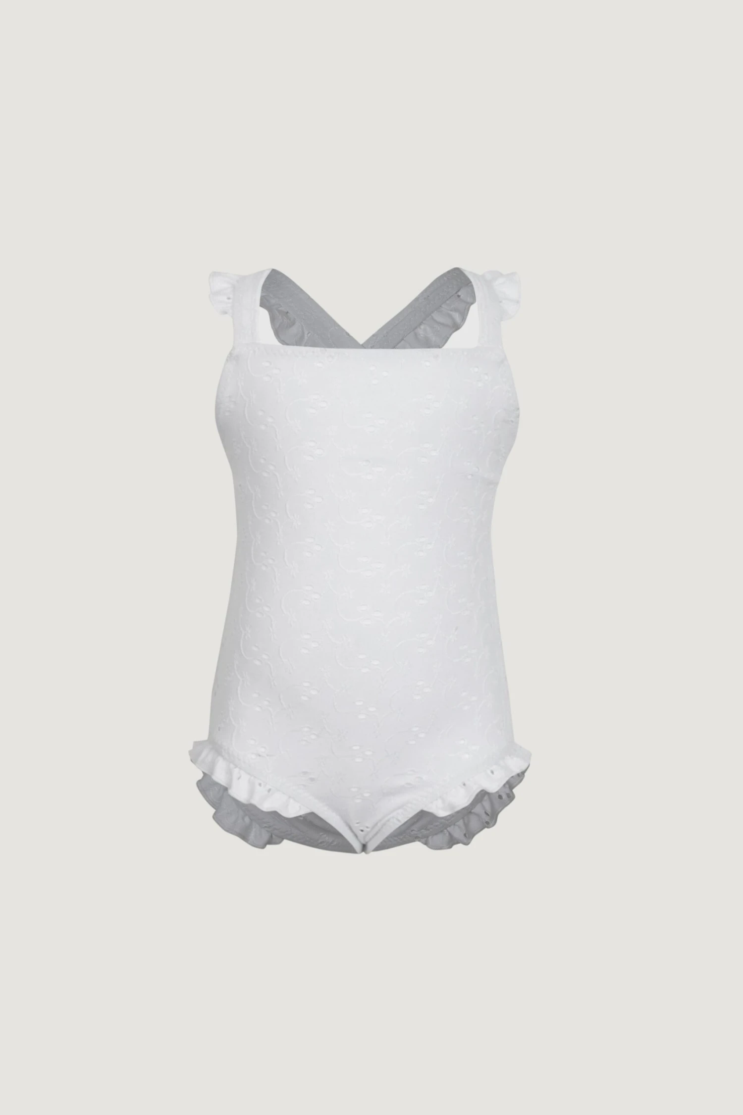 Ruffle One Piece (white Eyelet)(Ruffle One Piece White Eyelet) 1 Ruffle One Piece (white Eyelet)(Ruffle One Piece White Eyelet)