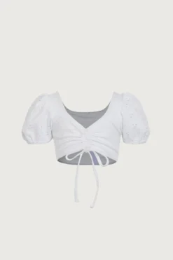 Puff Sleeve Top (white Eyelet)(Puff Sleeve Top White Eyelet)