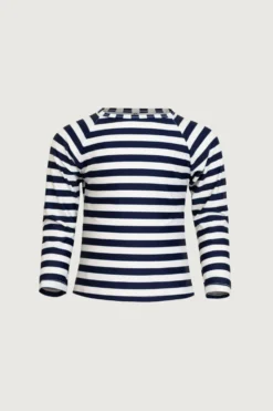 Unisex Rashguard (navy Cream Stripe)(Unisex Rashguard Navy Cream Stripe)