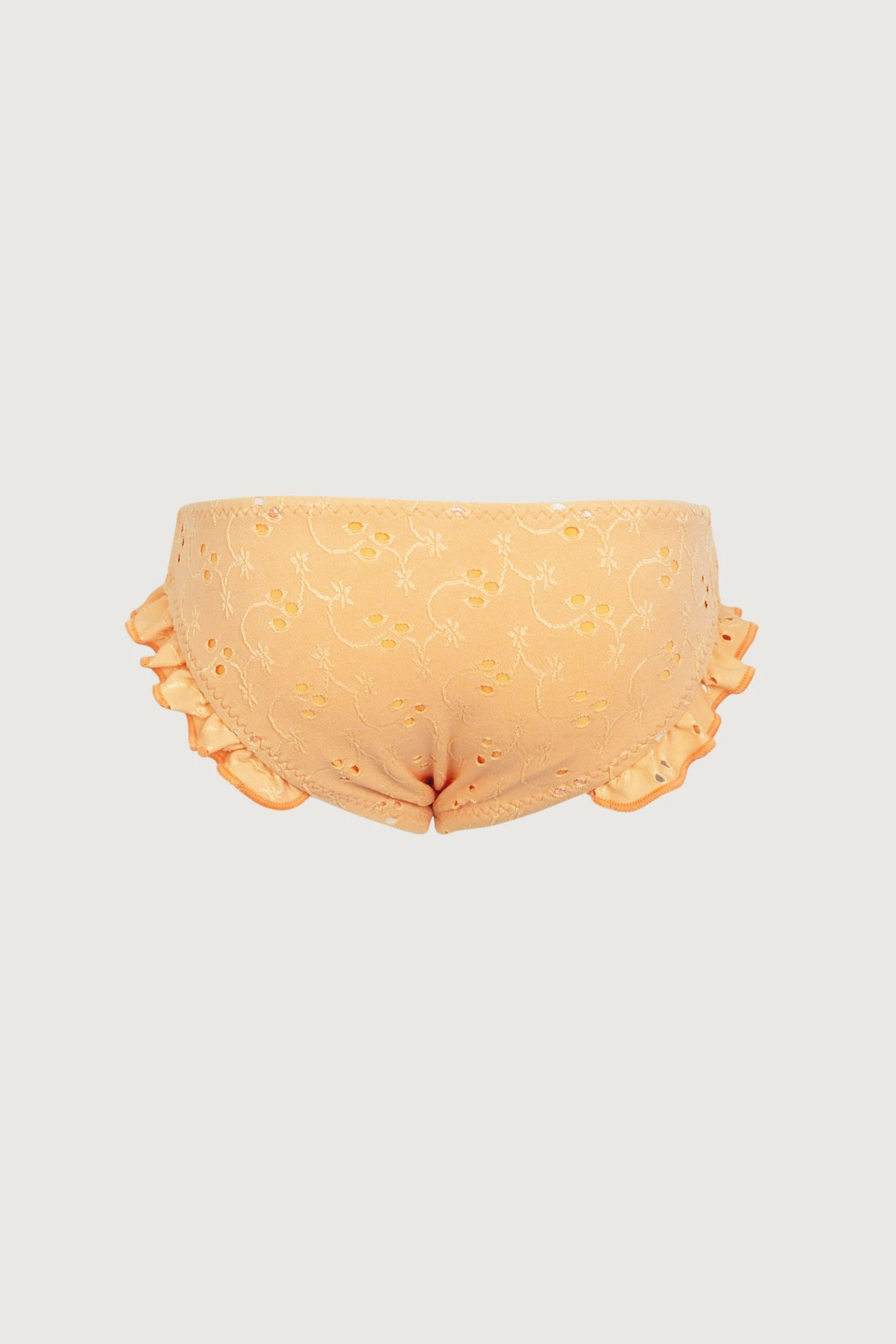 Ruffle Brief Bottom (peach Eyelet)(Ruffle Brief Bottom Peach Eyelet) 3 Ruffle Brief Bottom (peach Eyelet)(Ruffle Brief Bottom Peach Eyelet) - Image 3