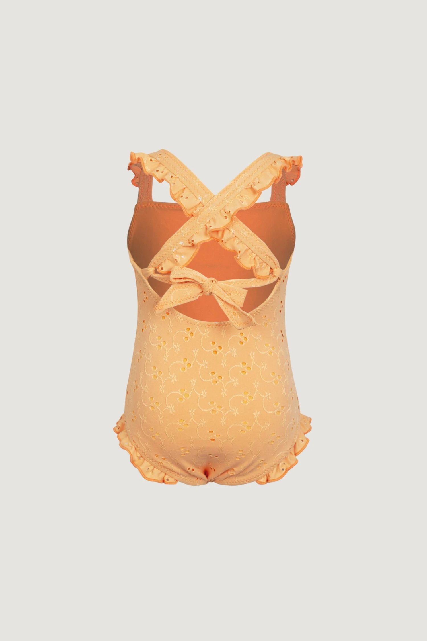 Ruffle One Piece (peach Eyelet)(Ruffle One Piece Peach Eyelet) 3 Ruffle One Piece (peach Eyelet)(Ruffle One Piece Peach Eyelet) - Image 3