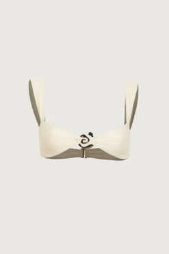 Spiral Bandeau Top (Faux Suede Cream)(Spiral Bandeau Top Faux Suede Cream)