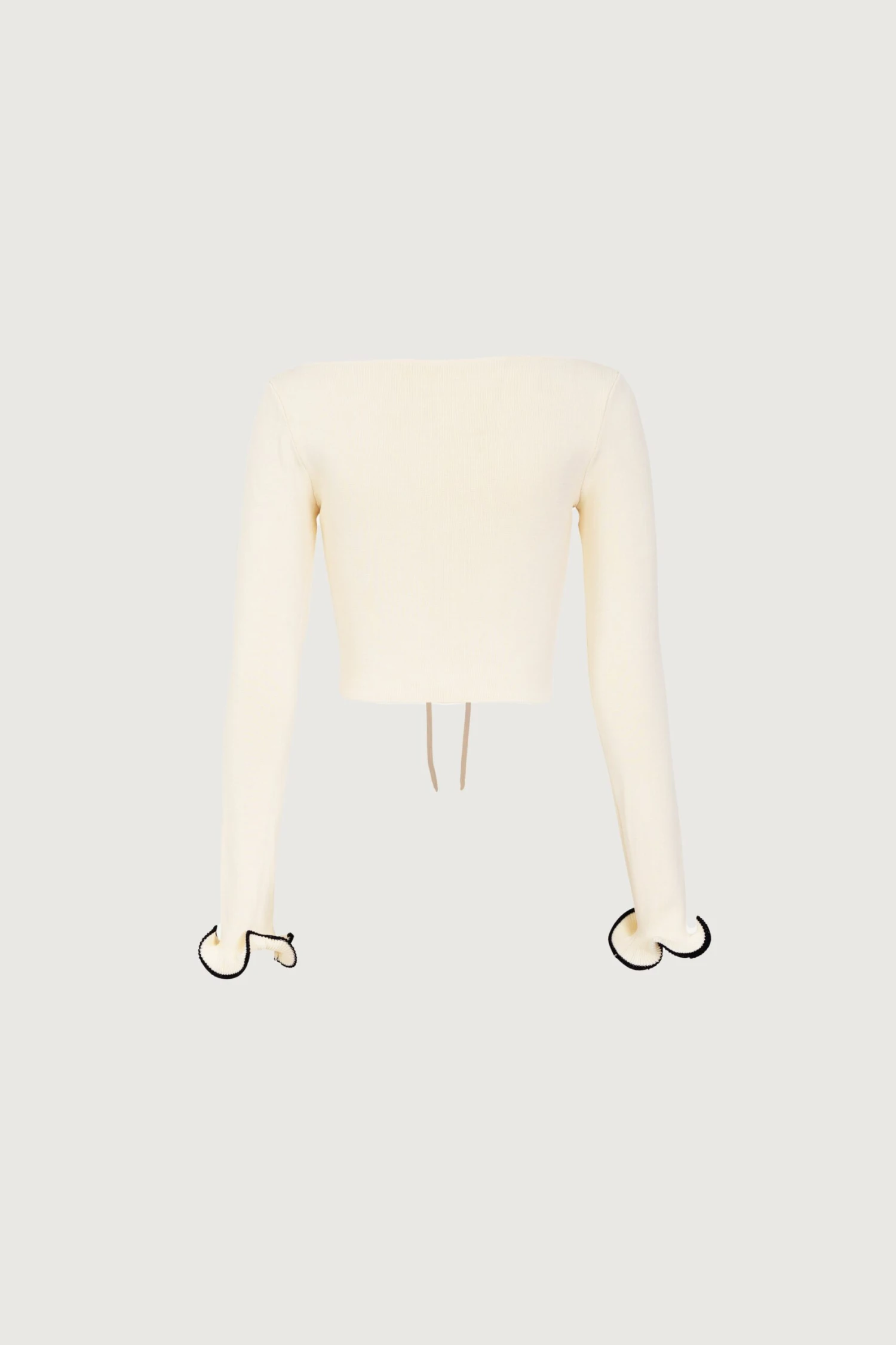 Ruffle Hem Top (Cream/Black)(Ruffle Hem Top Cream Black) 5 Ruffle Hem Top (Cream/Black)(Ruffle Hem Top Cream Black) - Image 5