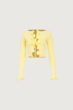 Ruffle Hem Top (Butter Yellow)(Ruffle Hem Top Butter Yellow)