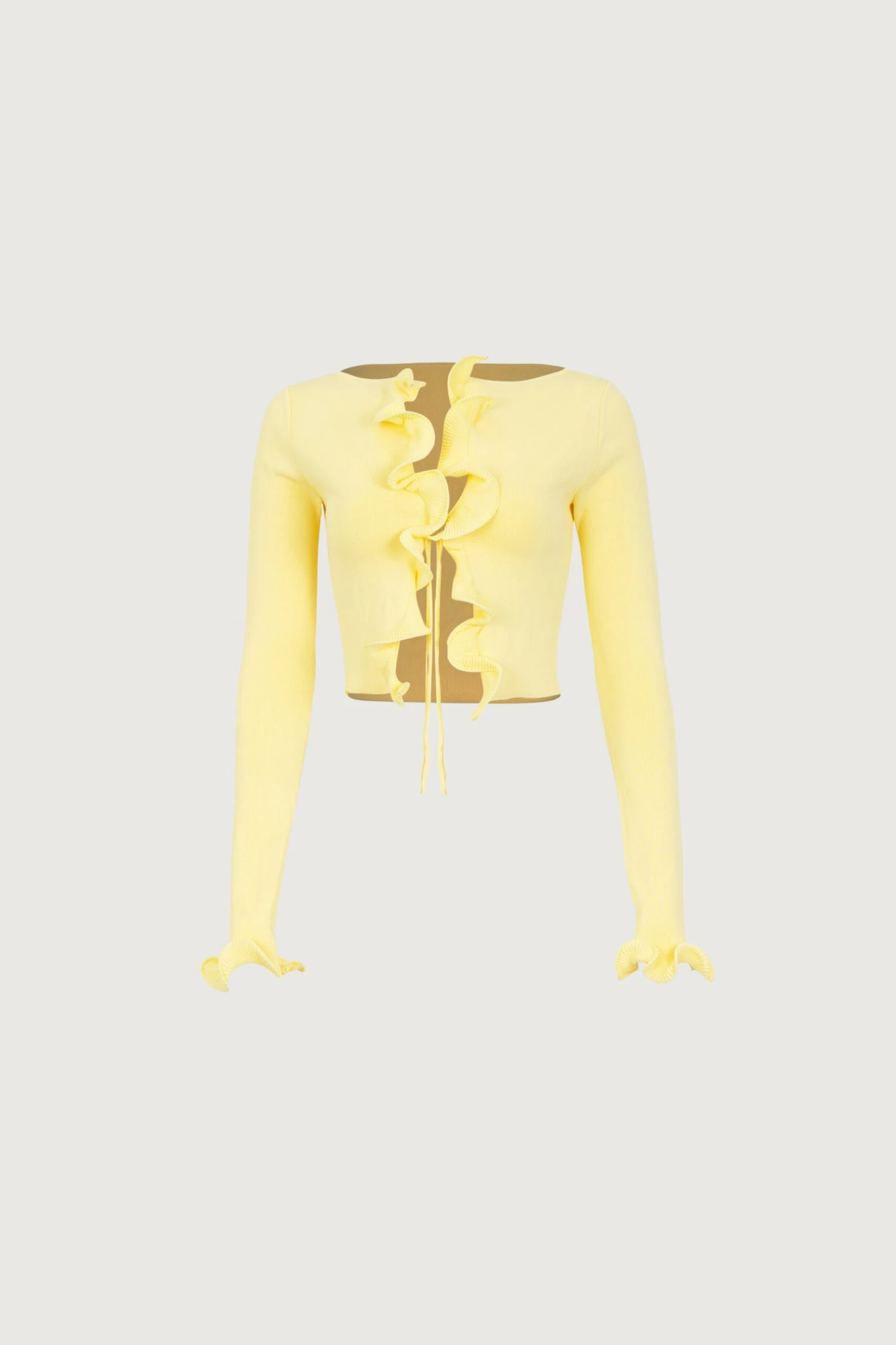 Ruffle Hem Top (Butter Yellow)(Ruffle Hem Top Butter Yellow) 1 Ruffle Hem Top (Butter Yellow)(Ruffle Hem Top Butter Yellow)