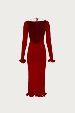 Ruffle Hem Midi Dress (Red)(Ruffle Hem Midi Dress Red) -Same Los Angeles 24.10.03 1124 3dc318b4 9ee3 44c9 bb63 a2bb6d9ff432 scaled