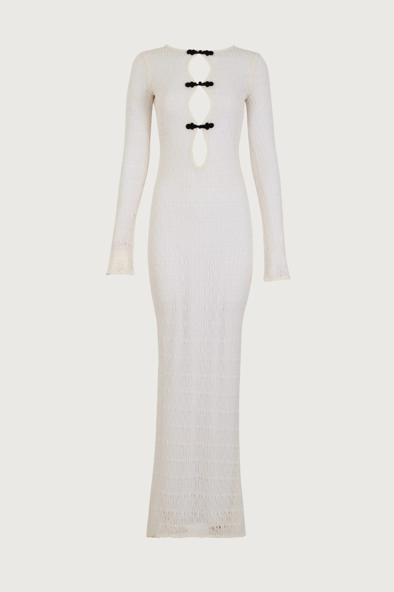 Keyhole Crochet Dress (Cream/Black)(Keyhole Crochet Dress Cream Black) 1 Keyhole Crochet Dress (Cream/Black)(Keyhole Crochet Dress Cream Black)