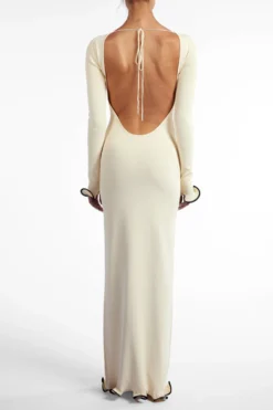 Ruffle Hem Maxi Dress (Cream/Black)(Ruffle Hem Maxi Dress Cream Black) 10 Ruffle Hem Maxi Dress (Cream/Black)(Ruffle Hem Maxi Dress Cream Black) -Same Los Angeles Ecomm2025 113 scaled