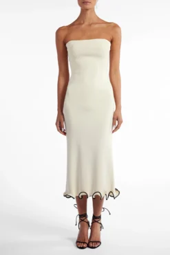 Ruffle Hem Strapless Dress (Cream/Black)(Ruffle Hem Strapless Dress Cream Black) 8 Ruffle Hem Strapless Dress (Cream/Black)(Ruffle Hem Strapless Dress Cream Black) -Same Los Angeles Ecomm2025 118 scaled