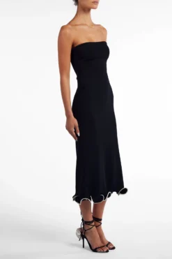 Ruffle Hem Strapless Dress (Black/Cream)(Ruffle Hem Strapless Dress Black Cream) 9 Ruffle Hem Strapless Dress (Black/Cream)(Ruffle Hem Strapless Dress Black Cream) -Same Los Angeles Ecomm2025 122 scaled