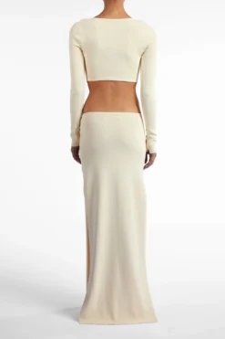 Long Sleeve Cut Out Maxi Dress (Cream)(Long Sleeve Cut Out Maxi Dress Cream) 10 Long Sleeve Cut Out Maxi Dress (Cream)(Long Sleeve Cut Out Maxi Dress Cream) -Same Los Angeles Ecomm2025 129 scaled