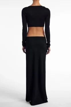 Long Sleeve Cut Out Maxi Dress (Black Lurex)(Long Sleeve Cut Out Maxi Black Lurex) 10 Long Sleeve Cut Out Maxi Dress (Black Lurex)(Long Sleeve Cut Out Maxi Black Lurex) -Same Los Angeles Ecomm2025 132 scaled