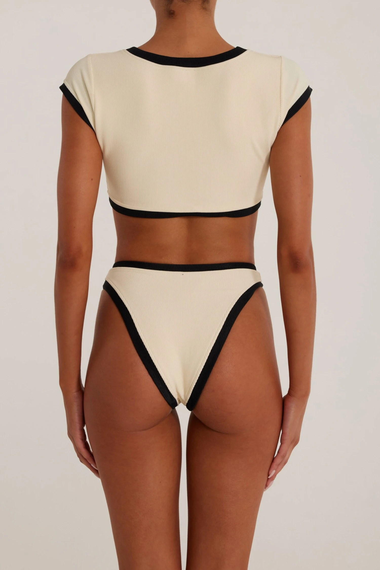 The Grace Top (Ribbed Cream/Black)(The Grace Top Ribbed Cream Black) 4 The Grace Top (Ribbed Cream/Black)(The Grace Top Ribbed Cream Black) - Image 4