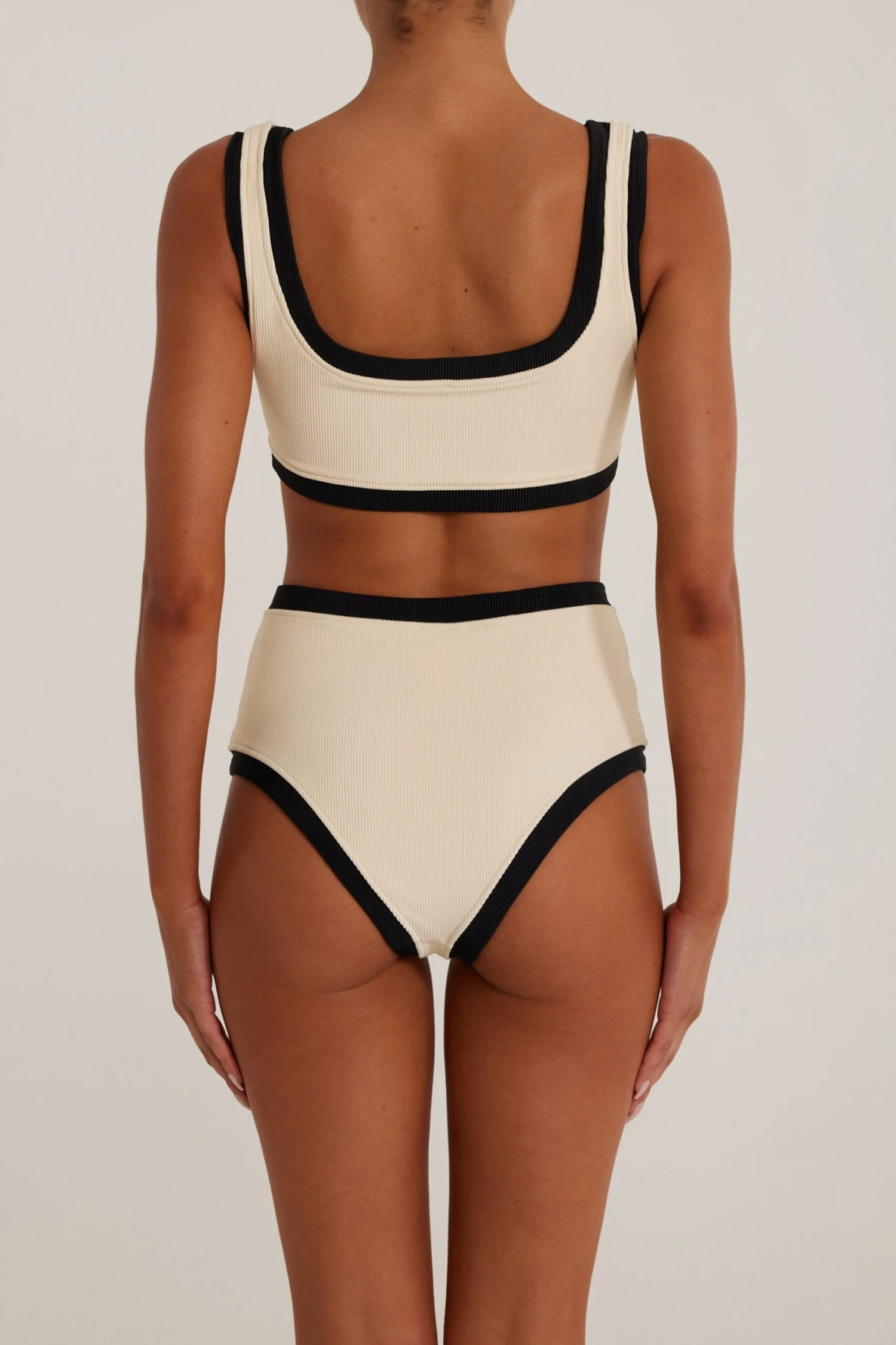 The Grace High Rise (Ribbed Cream/Black)(The Grace Vintage High Rise Ribbed Cream Black) 5 The Grace High Rise (Ribbed Cream/Black)(The Grace Vintage High Rise Ribbed Cream Black) - Image 5