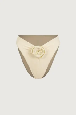 Rosette High Rise Bottom (Faux Suede Cream/Cream)(Rosette High Rise Bottom Faux Suede Cream Cream)