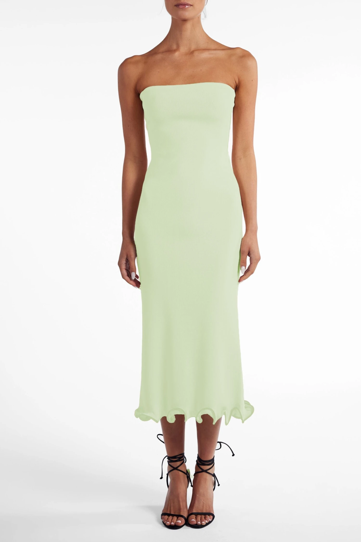 Ruffle Hem Strapless Dress (Mint)(Ruffle Hem Strapless Dress Mint) 2 Ruffle Hem Strapless Dress (Mint)(Ruffle Hem Strapless Dress Mint) - Image 2