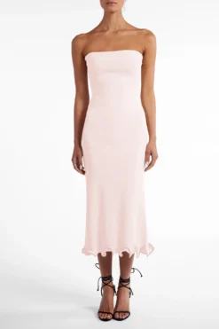 Ruffle Hem Strapless Dress (Pale Pink)(Ruffle Hem Strapless Dress Pale Pink) 7 Ruffle Hem Strapless Dress (Pale Pink)(Ruffle Hem Strapless Dress Pale Pink) -Same Los Angeles PalePinkStrapless1 scaled