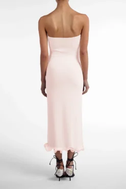 Ruffle Hem Strapless Dress (Pale Pink)(Ruffle Hem Strapless Dress Pale Pink) 8 Ruffle Hem Strapless Dress (Pale Pink)(Ruffle Hem Strapless Dress Pale Pink) -Same Los Angeles PalePinkStrapless2 scaled