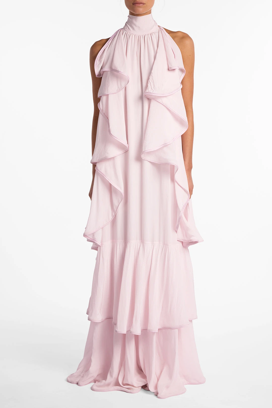 Layered Chiffon Gown (Pale Pink)(Layered Chiffon Gown Pale Pink) 3 Layered Chiffon Gown (Pale Pink)(Layered Chiffon Gown Pale Pink) - Image 3