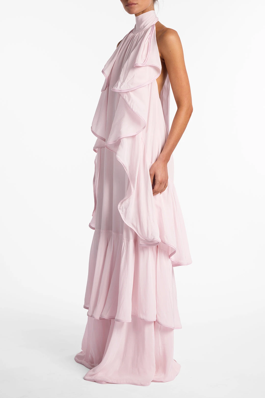 Layered Chiffon Gown (Pale Pink)(Layered Chiffon Gown Pale Pink) 4 Layered Chiffon Gown (Pale Pink)(Layered Chiffon Gown Pale Pink) - Image 4