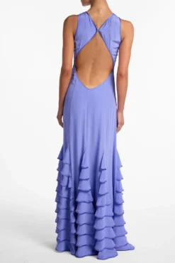 Tiered Chiffon Gown (Periwinkle)(Tiered Chiffon Gown Periwinkle) 12 Tiered Chiffon Gown (Periwinkle)(Tiered Chiffon Gown Periwinkle) -Same Los Angeles R50