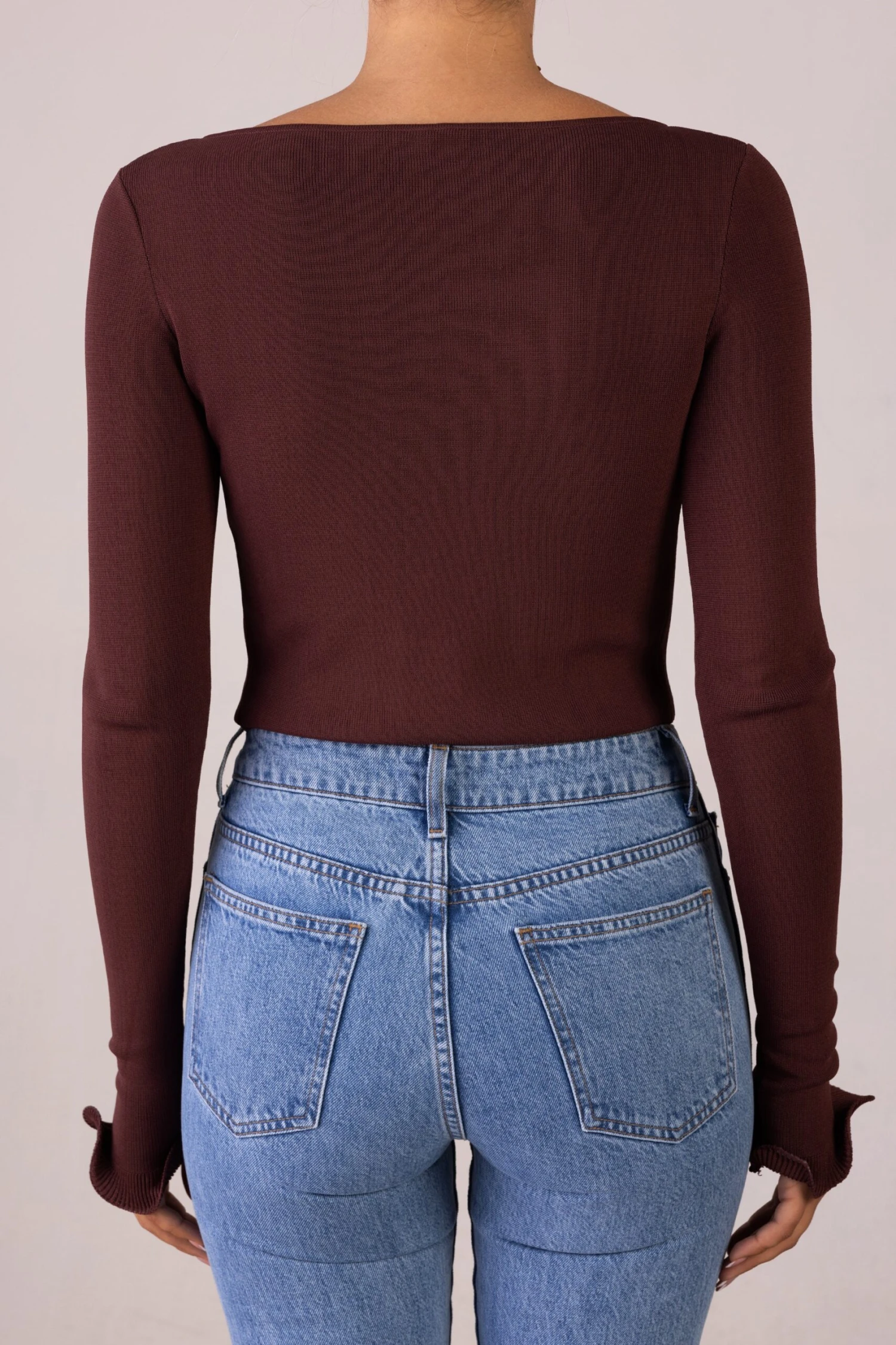 Ruffle Hem Top (Chocolate Brown)(Ruffle Hem Top Chocolate Brown) 7 Ruffle Hem Top (Chocolate Brown)(Ruffle Hem Top Chocolate Brown) - Image 7