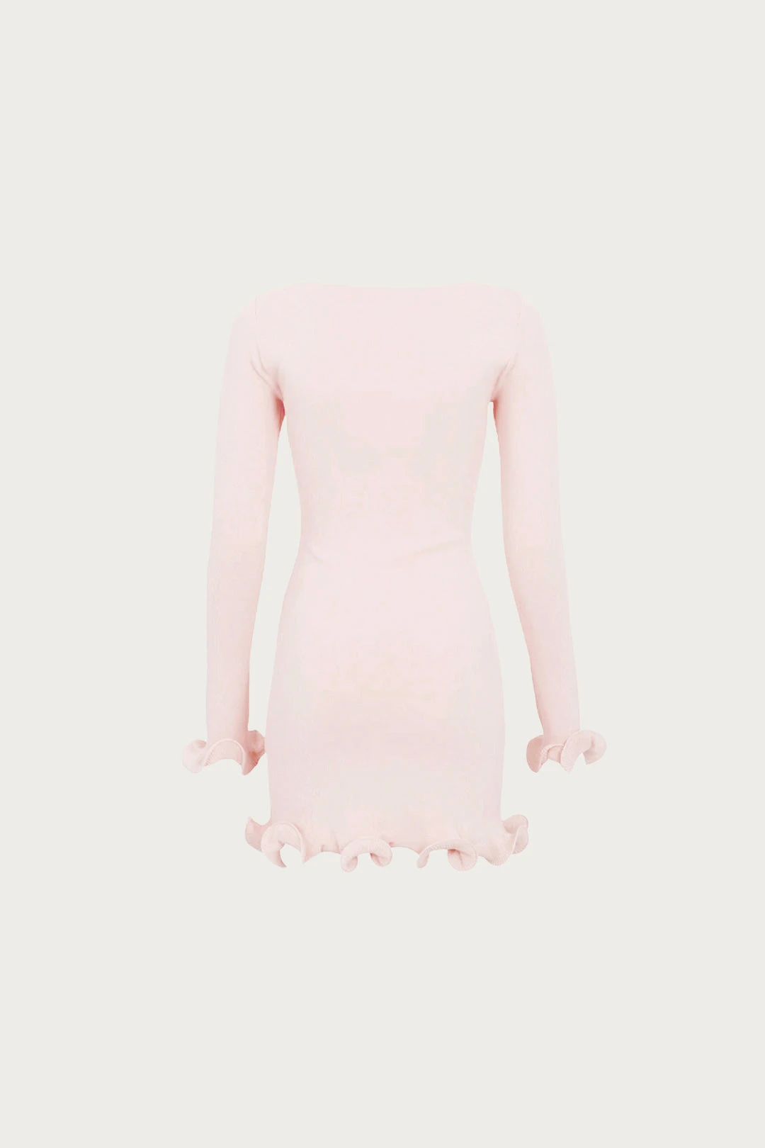 Ruffle Hem Mini Dress (Pale Pink)(Ruffle Hem Mini Dress Pale Pink) 2 Ruffle Hem Mini Dress (Pale Pink)(Ruffle Hem Mini Dress Pale Pink) - Image 2