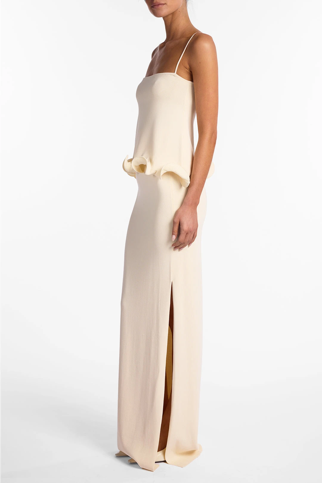 Ruffle Hem Tank Top (Cream)(Ruffle Hem Tank Top Cream) 4 Ruffle Hem Tank Top (Cream)(Ruffle Hem Tank Top Cream) - Image 4