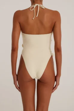 Rosette Cut Out One Piece (Faux Suede Cream/Cream)(Rosette Cut Out One Piece Faux Suede Cream Cream) -Same Los Angeles SAME Ecomm24.38 scaled