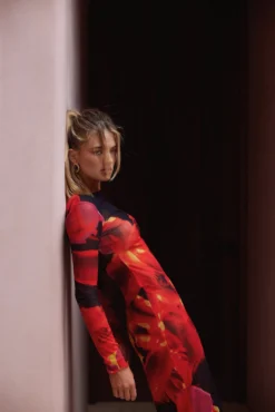 Mesh Maxi Dress (Red Tropical)(Mesh Maxi Dress Red Tropical) 9 Mesh Maxi Dress (Red Tropical)(Mesh Maxi Dress Red Tropical) -Same Los Angeles Same1029 scaled