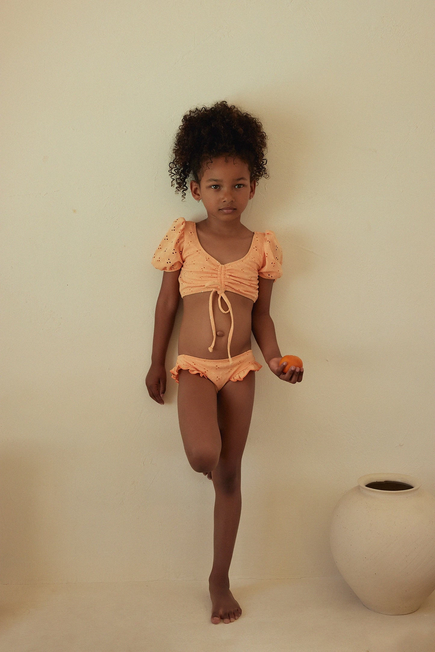 Ruffle Brief Bottom (peach Eyelet)(Ruffle Brief Bottom Peach Eyelet) 2 Ruffle Brief Bottom (peach Eyelet)(Ruffle Brief Bottom Peach Eyelet) - Image 2